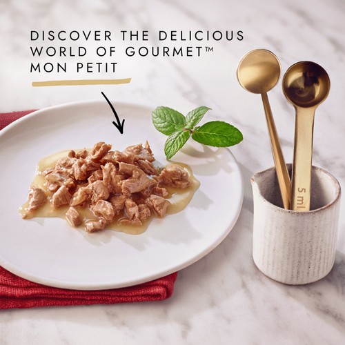 Gourmet Mon Petit Fish Variety Tuna Salmon Trout Wet Cat Food 