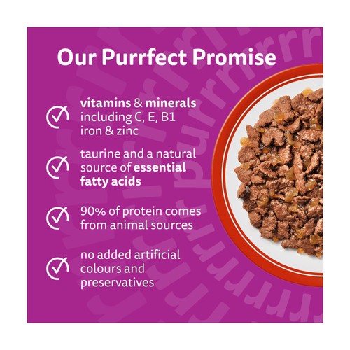 Whiskas 1+ Adult Wet Cat Food Pouches Meaty Meals in Jelly