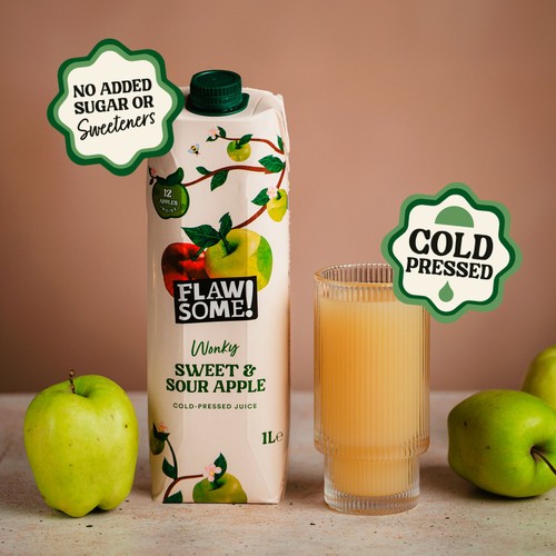 Flawsome! Sweet & Sour Apple cold-pressed juice