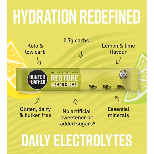 Hunter & Gather Restore, Electrolytes - Lemon & Lime