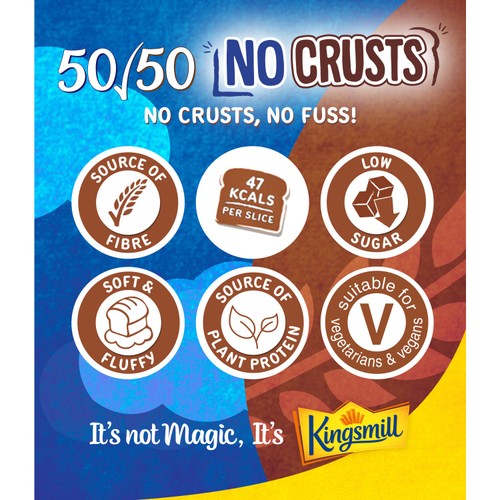 Kingsmill 50/50 No Crusts Bread Loaf