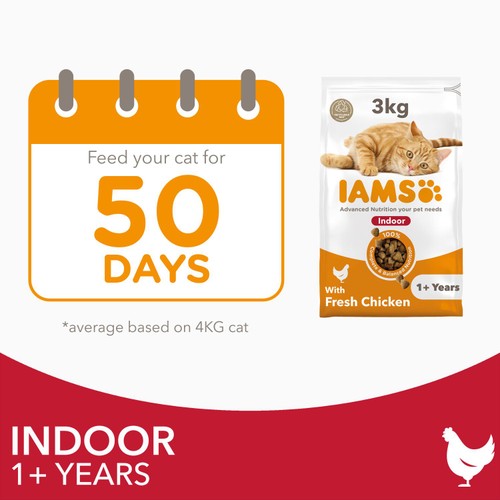 IAMS 1+ Years Indoor Dry Cat Food Chicken
