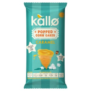 Kallo Dark Chocolate with Salted Caramel Popped Corn Cakes