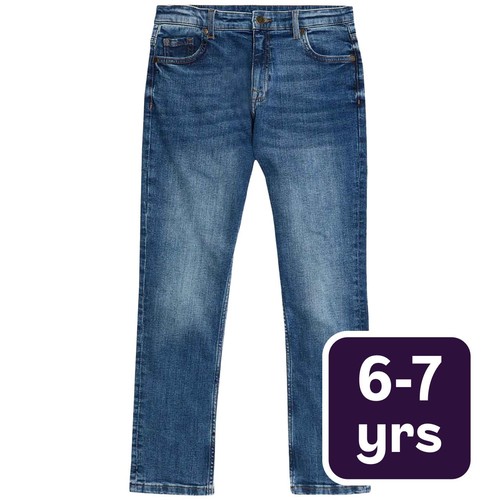 M&S Boys Slim Jeans, 6-7 Years, Blue