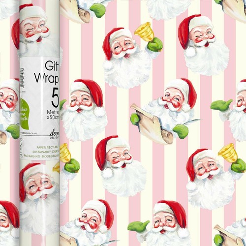 Vintage Santa Christmas Rollwrap