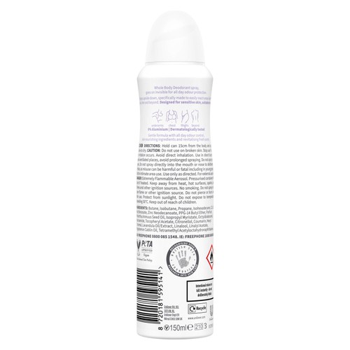 Dove Women 48h Whole Body Aerosol Lavender & Chamomile