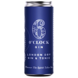 6 O'clock Gin London Dry Gin & Tonic
