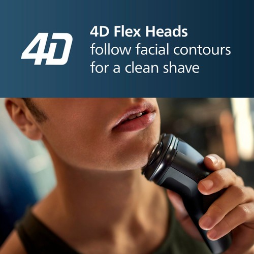 Philips Wet & Dry Electric Shaver Series 1000 with 4D Flex Heads