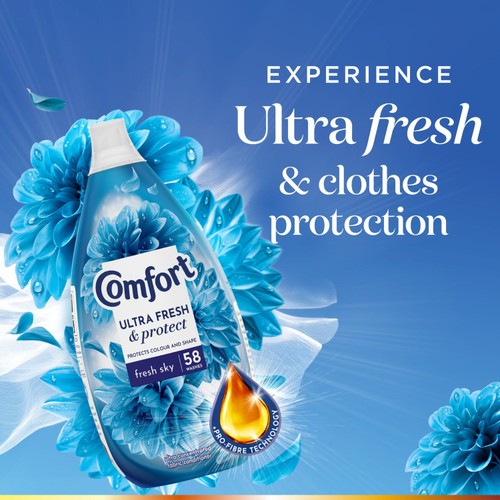 Comfort Intense Ultra Concentrated Fabric Conditioner Freshsky 58 Wash