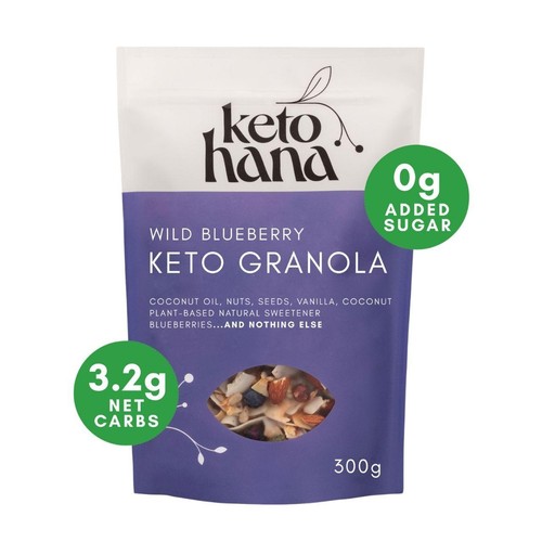 Keto Hana Wild Blueberry Low Sugar Granola