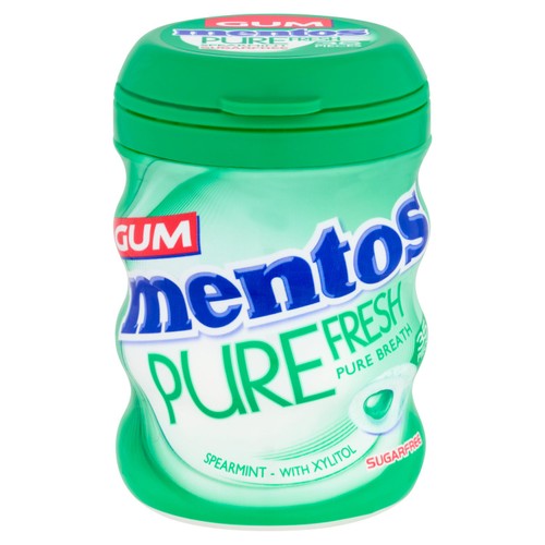 Mentos Gum Pure Fresh Spearmint Sugar Free Chewing Gum Bottle