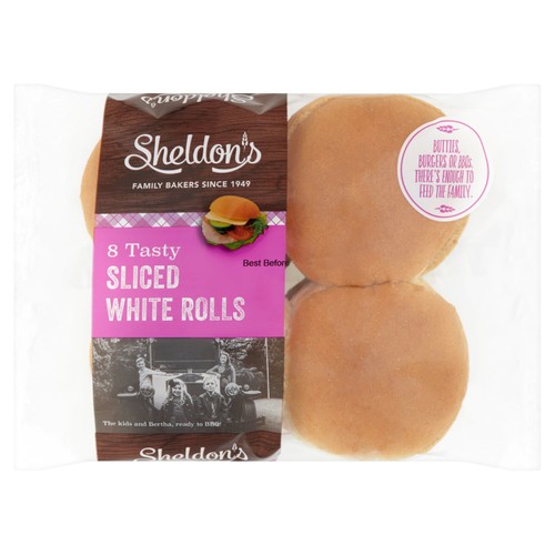 Sheldon's 8 Sliced White Baps