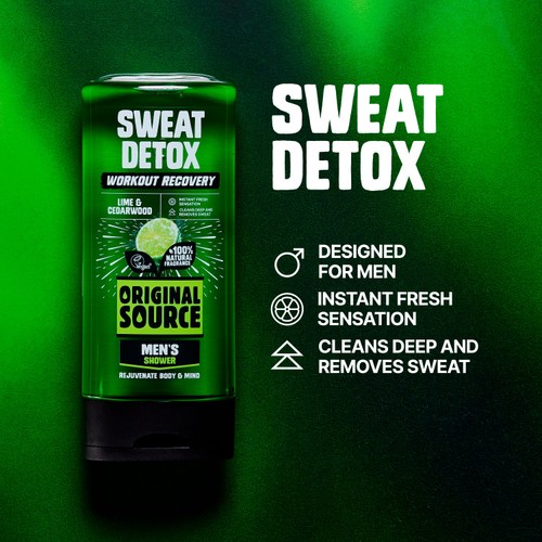 Original Source Mens Workout Recovery Sweat Detox Shower Gel