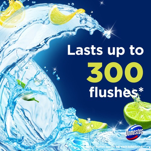 Domestos Power 5 Lime Toilet Rim Block Duo Pack