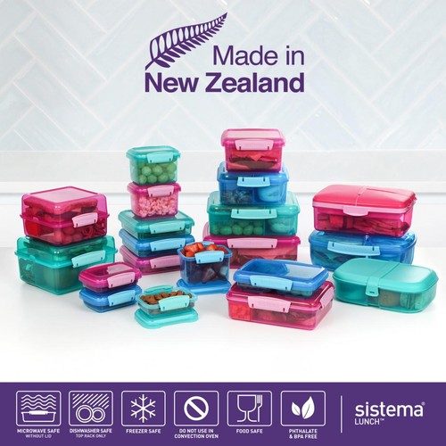 Sistema Lunch Containers 200ml 3 Pack Leakproof Storage