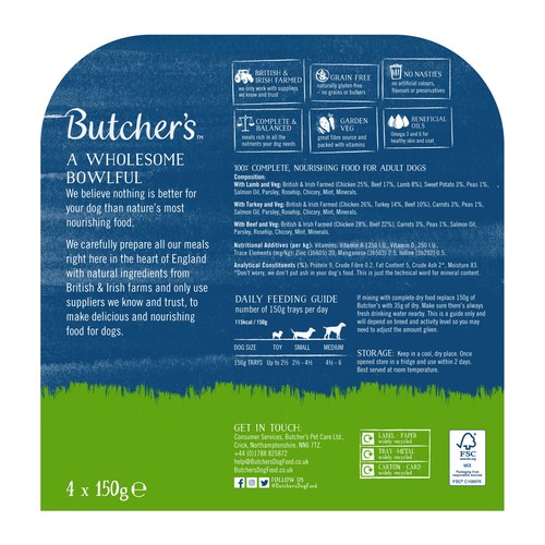 Butcher's Traditional Recipes Dog Food Trays
