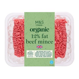 M&S Select Farms Organic British Beef Mince 12% Fat