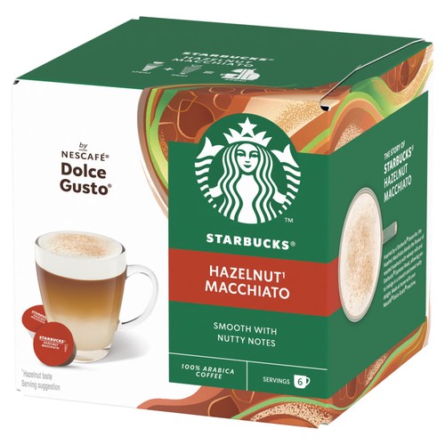 Starbucks Hazelnut Macchiato By Nescafe Dolce Gusto, Coffee Pods