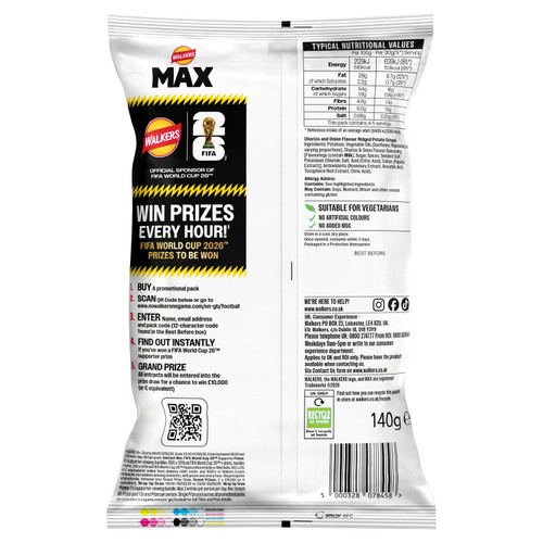 Walkers Max Portuguese Chorizo & Onion
