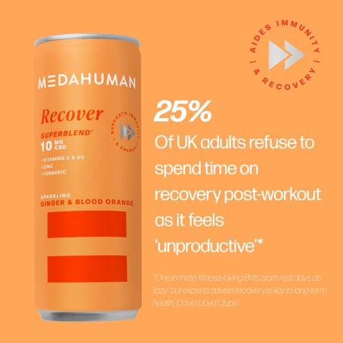 Medahuman Recover CBD Drink Ginger & Blood Orange