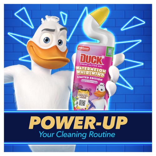 Duck Deep Action Gel Toilet Liquid Cleaner Watermelon Whirlwind