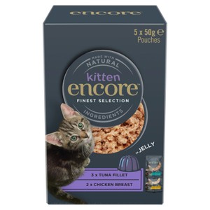 Encore Natural Wet Cat Food Chicken Selection in Jelly 5 x 50g Pouches