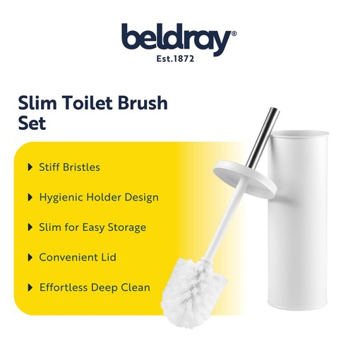 Beldray Round Metal Toilet Brush White