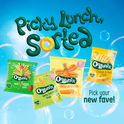 Organix Tomato Noughts & Crosses Baby Snack Multipack 10+ Months