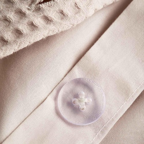 M&S Pure Cotton Waffle Bedding Set, Super King Size (6 ft),  Neutral