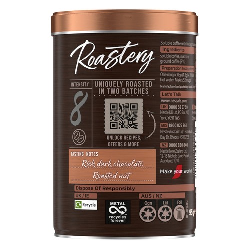 Nescafe Gold Blend Roastery Collection Dark Roast Instant Coffee 