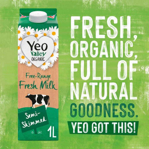Yeo Valley Organic Fresh Semi Skimmed Milk