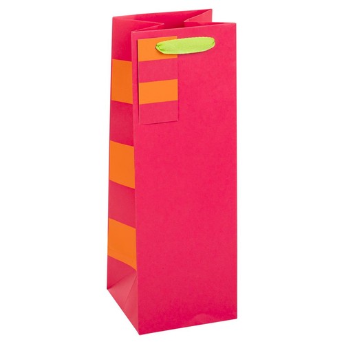 M&S Pink Stripe Bottle Bag