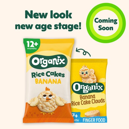 Organix Banana Rice Cake Clouds Baby Snack 12+ Months