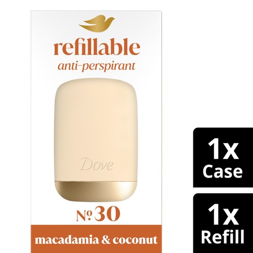 Dove No30 Macadamia & Coconut 72h Antiperspirant Deodorant Refillable Kit