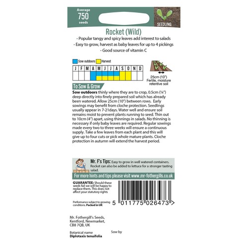 Mr Fothergills Seeds - Rocket Wild