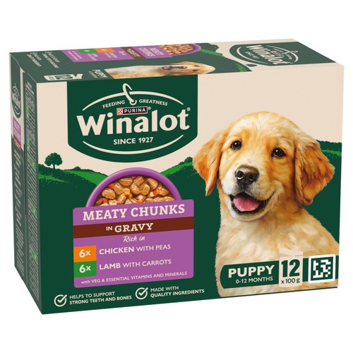 Winalot Meaty Chunks Puppy Mixed in Gravy Wet Dog Food 