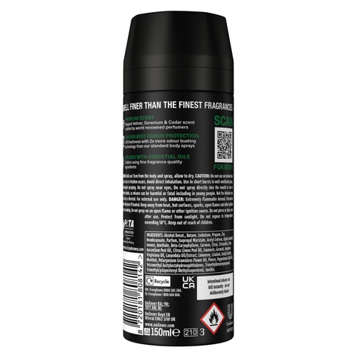 Lynx Fine Fragrance Collection Premium Deodorant Bodyspray White Vetiver