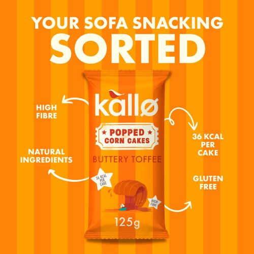 Kallo Butter Toffee Popped Corn Cakes