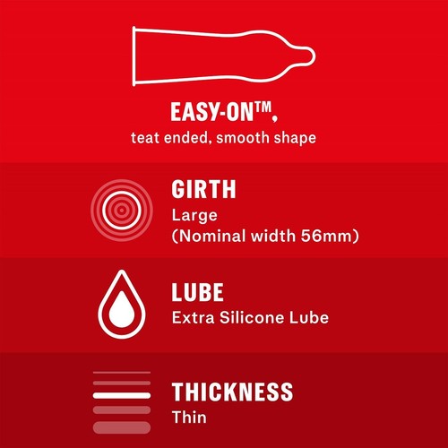 Durex Thin Feel Extra Lube Condoms Regular Fit