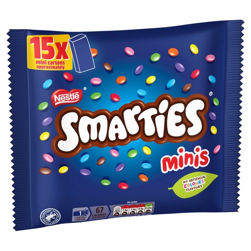Smarties Mini Cartons Chocolate 15 Pack Multipack