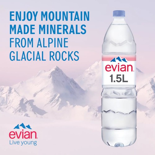 Evian Natural Bottled Mineral Still Water