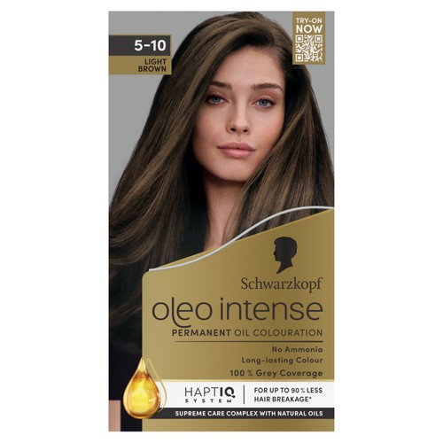 Schwarzkopf Oleo Intense Permanent Oil Colour 5-10 Light Brown Hair Dye