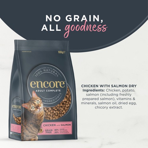 Encore Natural Adut Dry Cat Food Chicken with Salmon Grain Free