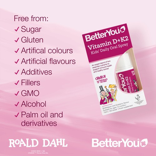 BetterYou Vitamin D+K2 Kids Daily Oral Spray