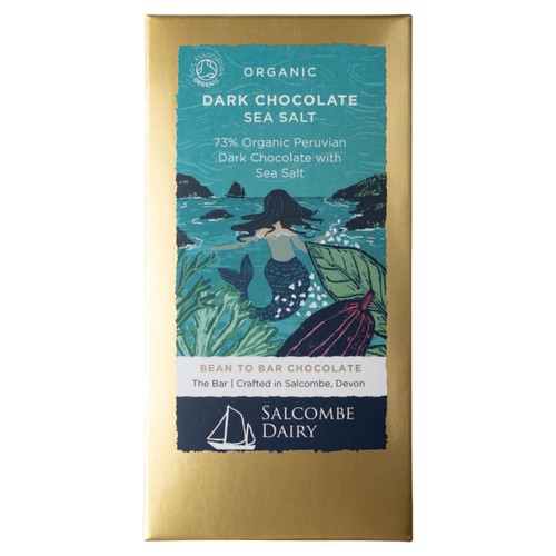 Salcombe Dairy Organic Dark Chocolate Sea Salt Bar