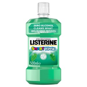 Listerine Smart Rinse Mild Mint Kids Mouthwash (500ml Bottle)