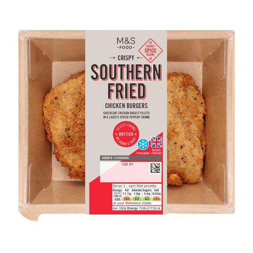 M&S Southern Fried Chicken Burgers