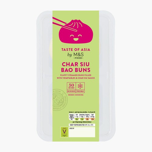 M&S 2 Char Siu Bao Buns - Taste of Asia