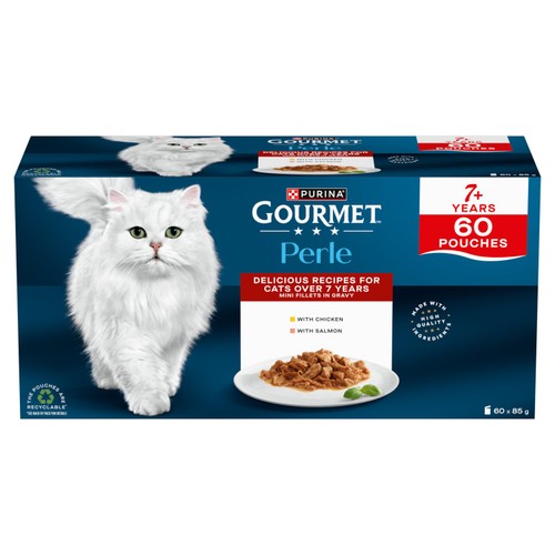 GOURMET Perle Senior 7+ Chef's Collection in Gravy  Wet Cat Food