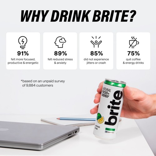 Brite Natural Focus, Energy Lemon Lime